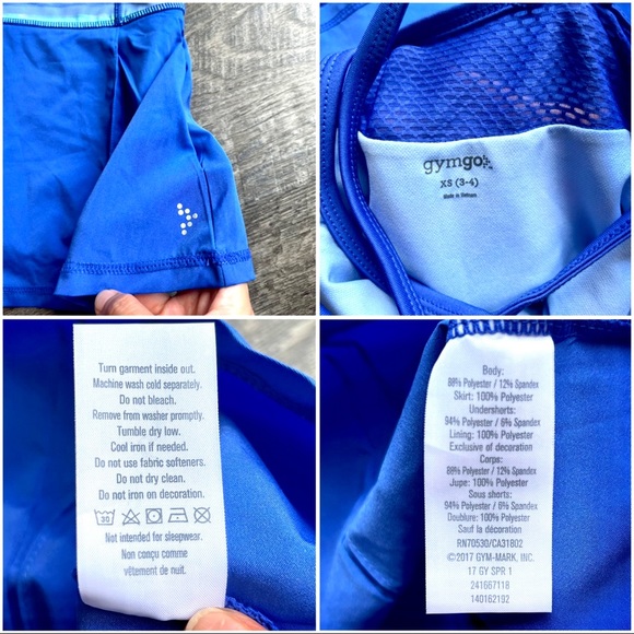 GYMBOREE GYMGO⚡️Little Girls Swimsuit Dress w/ Shorts_Sz XS(3-4) - Picture 5 of 7